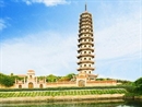 Gắn biển Đại lễ tháp Phật nhiều tượng đồng nhất